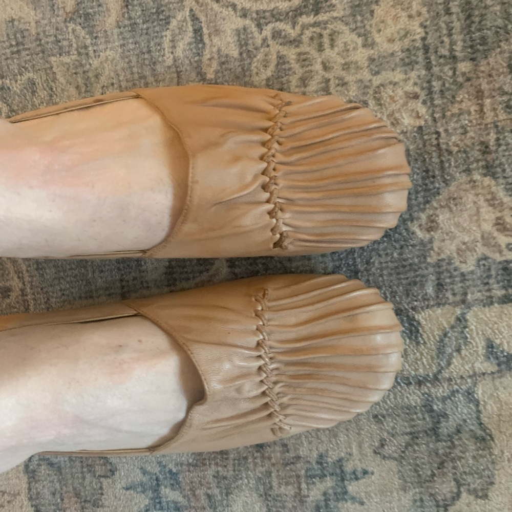 Tan Leather Women's Flats